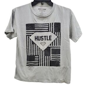 Eighty Eight Boy's Gray‎ Hustle Flag Graphic Tee Size 14/16